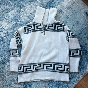 Cashmere aqua brand from Bloomingdale’s quarter zip sweater